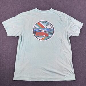 EMI Sportswear Mens Blue Aqua Lake Superior Isle Royale NP Graphic T-Shirt Large